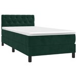 vidaXL Sommier à lattes de lit et matelas Vert foncé 80x200 cm Velours