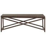 vidaXL Banc de jardin 120 cm Résine tressée Marron