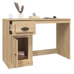 vidaXL Bureau avec tiroir chêne sonoma 115x50x75 cm bois d'ingénierie