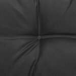 vidaXL Canapé 2 places de jardin avec coussins Noir Bois de pin massif