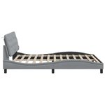vidaXL Cadre de lit avec LED sans matelas gris clair 160x200 cm tissu