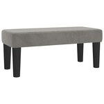 vidaXL Sommier à lattes de lit et matelas gris clair 120x190cm velours