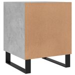 vidaXL Table de chevet gris béton 40x40x50 cm bois d’ingénierie