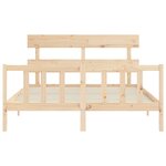 vidaXL Cadre de lit avec tête de lit 160x200 cm bois massif