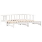 vidaXL Lit de jour avec gigogne et tiroirs sans matelas blanc 80x200cm