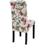 vidaXL Chaises à manger lot de 4 multicolore tissu