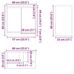 vidaXL Armoire de bain chêne noir 60x33x60 cm bois d'ingénierie