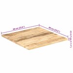 vidaXL Dessus de table Bois de manguier solide 25-27 mm 60x60 cm
