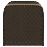vidaXL Banc de rangement et coussin marron 80x51x52 cm résine tressée