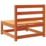 vidaXL Salon de jardin 4 Pièces cire marron bois de pin massif