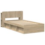 vidaXL Cadre de lit avec rangement Chêne Sonoma 90 x 190 cm