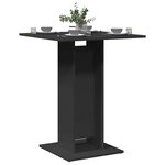 vidaXL Table de bistro Noir 60x60x75 cm Bois d'ingénierie