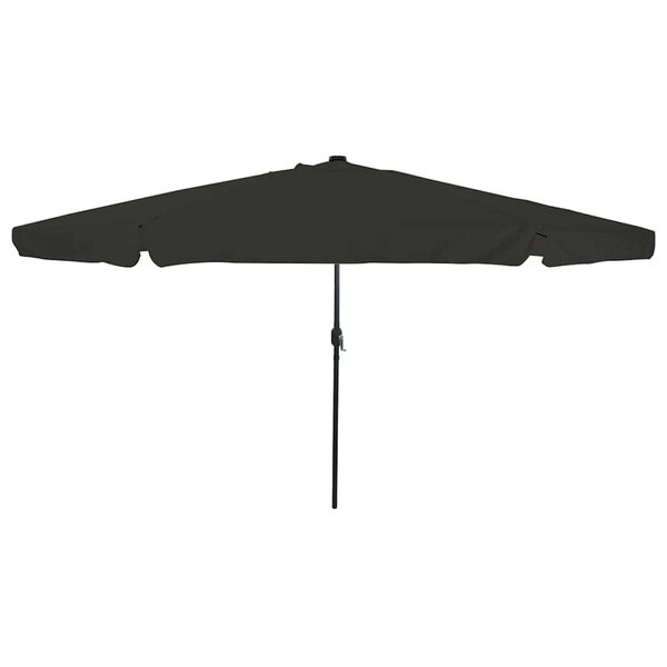 vidaXL Parasol de jardin Noir 395 x 395 x 245 cm Polyester et Acier