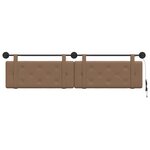 vidaXL Tête de lit suspendue Avec lumière LED Cappuccino Simili cuir
