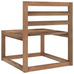 vidaXL Canapé palette de jardin 3 places et coussins gris Pinède