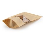 Sachet plastique zip kraft avec fenêtre transparente à soudures étanches 100ml (lot de 250)