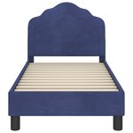 vidaXL Cadre de lit pour tout-petit avec tête de lit Bleu police