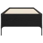 vidaXL Cadre de lit Chêne noir 80 x 200 cm Bois d'ingénierie