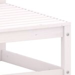 vidaXL Canapé d'angle de jardin Blanc Bois de pin massif