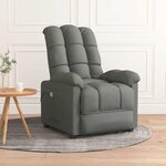 vidaXL Fauteuil de massage Gris foncé Tissu