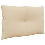 vidaXL Coussins de palette lot de 2 beige tissu