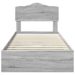 vidaXL Lit de Rangement Gris Sonoma 100 x 200 cm Bois d'ingénierie