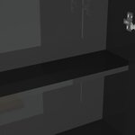 vidaXL Armoire à miroir de salle de bain 60x15x75 cm MDF Noir brillant