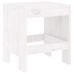 vidaXL Ensemble à manger de jardin 5Pièces blanc bois massif de pin