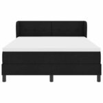 Lit à ressorts vidaXL avec matelas Noir 140x190 cm en tissu