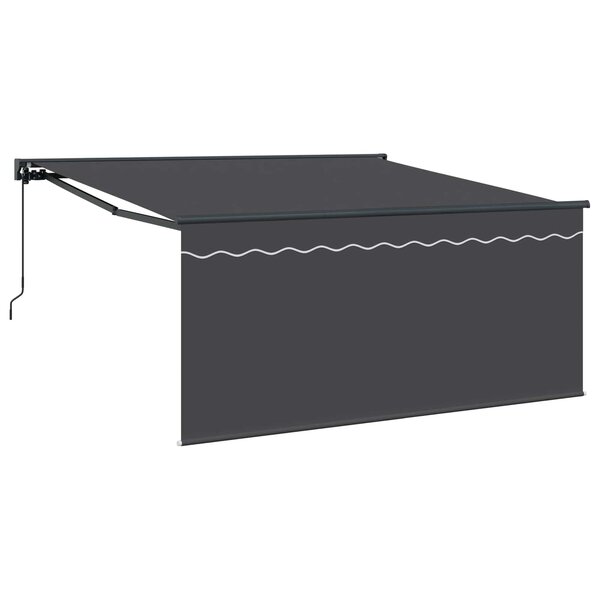 vidaXL Auvent rétractable Anthracite 350 x 250 cm