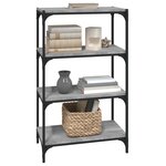 vidaXL Bibliothèque Sonoma gris 60x33x100 cm Bois d'ingénierie acier