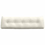 vidaXL Coussin de Dos Crème 160 x 24 x 50 cm Velours