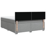 vidaXL Sommier à lattes de lit avec matelas Gris clair 180x200cm Tissu