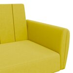 vidaXL Canapé-lit à 2 places avec repose-pied jaune velours