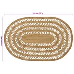 vidaXL Tapis de surface Naturel 122 x 183 cm Jute