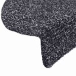 vidaXL Tapis d'escalier autocollants 30 pièces 65 x 21 x 4 cm Gris foncé Demi-rond Grand