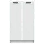 vidaXL Meuble chaussures Blanc brillant 59x35x100 5 cm Bois d'ingénierie