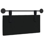 vidaXL Tête de lit suspendue Avec lumière LED Noir Velours