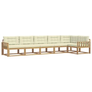 vidaXL Ensemble de canapés d'extérieur 4 pc Blanc et crème Polyester