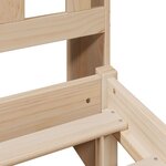 vidaXL Lit bibliothèque sans matelas 150x200 cm bois massif de pin