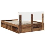 vidaXL Cadre de lit Bois ancien 140 x 190 cm Pin massif