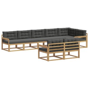 vidaXL Ensemble de canapés d'extérieur 6 pc Blanc et anthracite