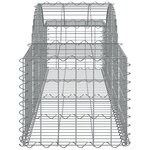 vidaXL Paniers à gabions arqués 5 Pièces 200x50x40/60 cm fer galvanisé