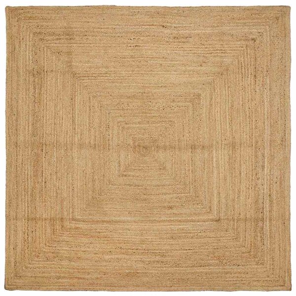 vidaXL Tapis de zone Beige 240 x 240 cm Jute