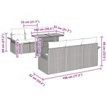 vidaXL Ensemble de canapé de jardin 7 Pièces Gris et bleu marine