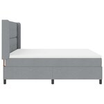 Lit à ressorts avec matelas vidaXL Gris clair 180x200 cm Tissu