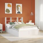 vidaXL Cadre de lit sans matelas blanc 150x200 cm bois de pin massif