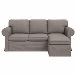 vidaXL Canapé Taupe 195 x 138 x 80 cm tissu
