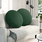vidaXL Coussins de siège 2 Pièces Vert foncé Ø 80 cm