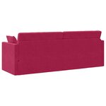 vidaXL Canapé-lit au sol Bordeaux 213 x 70 x 77 cm Velours
